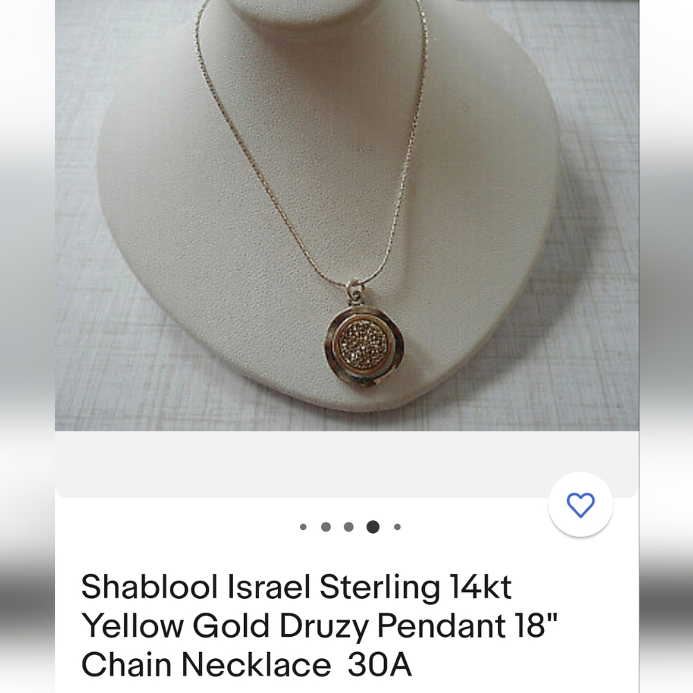 Shablool 14-karat gold & high quality sterling silver necklace ISRAEL
